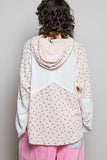 Mixed-Fabric Feminine Look Floral Lace Trim Long Sleeve