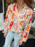 Stacey Abstract Blouse