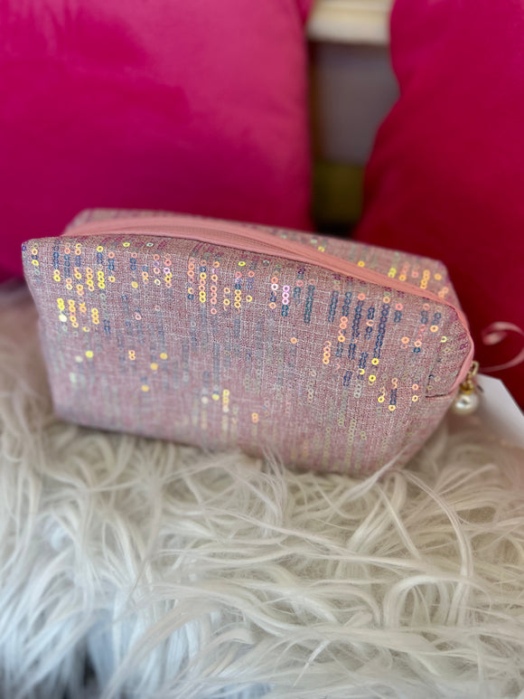 Pink Sparkle Cosmetic Bag
