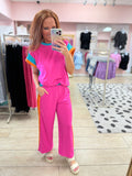 Trendy Pant Set-PINK