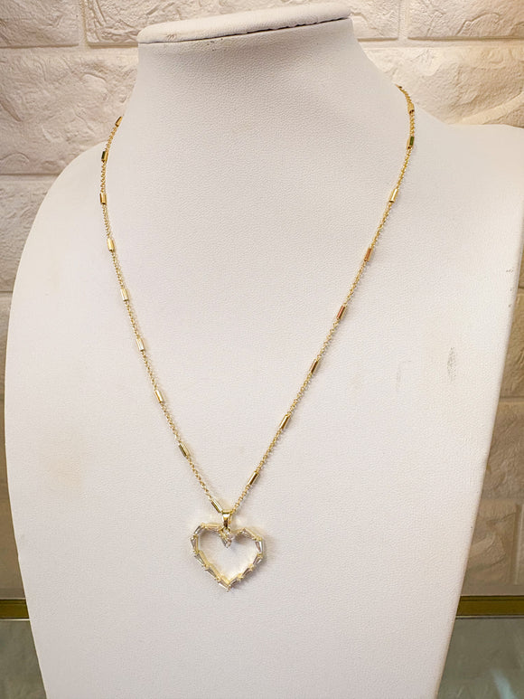 SH Stacks Diamond Pendant Necklace