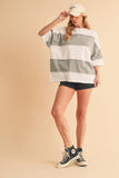 8417FN Polly Color Block Top