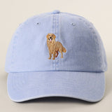 Golden Retriever Embroidered Pigment Dyed Baseball Cap