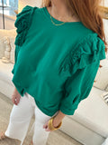 Green French Terry Top