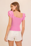Spring Ruffle Tiered Sweater Top