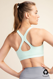 RECYCLED BUTTER CROSSBACK BRA TOP