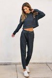 Ribbed Heather Hoodie And Pants Set (1)