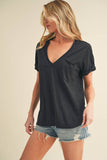 8286DK Zoie V-Neck Short Sleeve Top 5