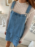 Kelsie Denim Overall Dress