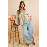 WIDE LEG CROCHET LACE WITH TULIP HEM JEANS