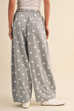 IP1506 POLKA DOT PRINTED BARREL CASUAL SWEATPANTS