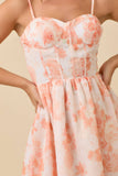 Bustier Corset Midi Floral Printed Dress
