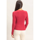 Crew Neck Long Sleeve Top