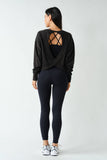 Crescent Pima Cotton Open Back Long Sleeve Tee
