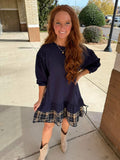 Navy French Terry Dress