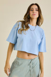 Cropped Garment Wash T-Shirt