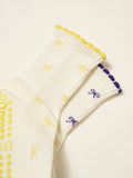 Mini Bow Petal Grip Sock [Butter], Pilates Socks