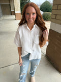 Grady White Button Up Top