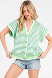 GINGHAM KNIT BUTTON UP CARDIGAN