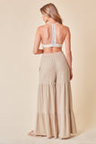 TIERED WIDE LEG PANTS