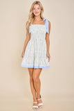 Floral Ribbon Strap Sundress – Ruffle Hem Vintage Charm