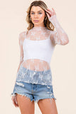 LONG SLEEVE FLORAL LACE TOP