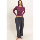 Crew Neck Long Sleeve Top