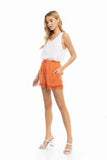 Lace Trim Tie Waist Shorts
