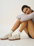USA Mini Heart Petal Grip Sock, Pilates Socks