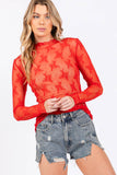 LONG SLEEVE FLORAL LACE TOP
