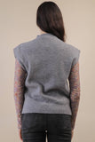 12W3391N-Soft Knit Sweater Vest Top