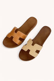 CRUCIAL-01 CUT-OUT DESIGN UPPER SLIP ON SANDALS