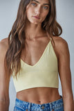 S1003 | Seamless Ribbed Triangle Chest Spaghetti Strap Brami