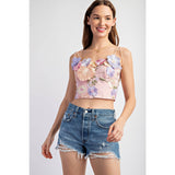 3D FLOWER EMBROIDERY TANK TOP