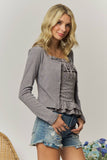 POLKA DOT RUFFLE CAMI & CARDIGAN - RET4276