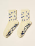 Vintage Summer Grip Sock, Pilates Socks