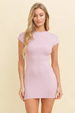 KNIT CAP SLEEVE GAMEDAY MINI DRESS