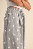 IP1506 POLKA DOT PRINTED BARREL CASUAL SWEATPANTS