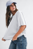 8550HN Boxy Dolman Short Sleeve Top