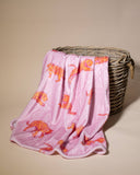 Tiger Walk Throw   Pink/Orange   50x60