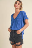 8286DK Zoie V-Neck Short Sleeve Top 5