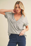 8286DK Zoie V-Neck Short Sleeve Top 5