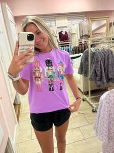 Lavender Glitter Nutcracker Tee