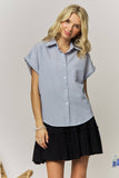 STRIPED SHORT SLEEVE BUTTON-DOWN - RET4255