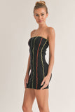 ID6544 COLOR LINE DRESS SWEATER