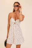 Floral Twist Bandeau Mini Dress