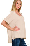 Sand Beige Corded Top