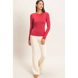 Crew Neck Long Sleeve Top