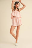 IST5868 STRIPED POPLIN CAMI  AND SHORTS SET