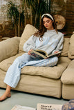 IT2594E-WWJD2 Stripe Embroidered "WWJD" Mock Neck Sweatshirt